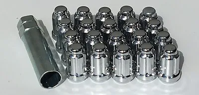 7/16  Gorilla Chrome Rims Lug Nuts Chevy GM Spline 24 Lugs K6CS-00716GR • $36