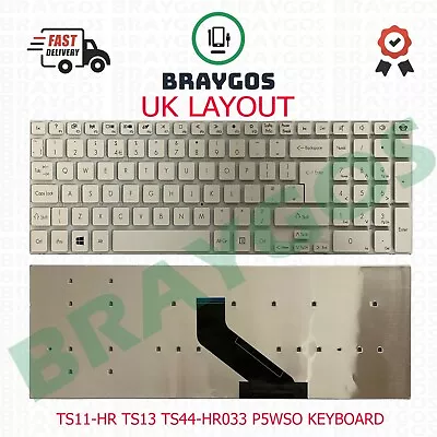 For Packard Bell Easynote TS11-HR TS13 TS44-HR033 P5WSO UK Laptop Keyboard White • £12.95
