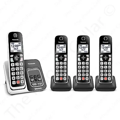 Panasonic Link2Cell Cordless Phone System KX-TGD864S DECT 6.0 1.6  LCD 3TB Black • $76.49