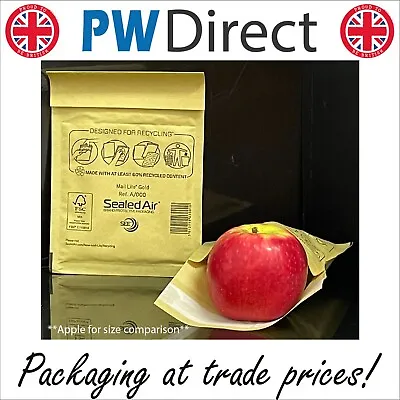 Mail Lite Bubble Padded Lites Bags Envelopes Post Mailer All Sizes White / Gold • £14.58