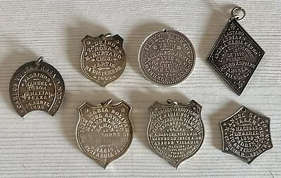 Ecuador Lot X 7 Different Silver Baptism Commemorative Medals 1895 • $285