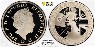 Great Britain 2017 Elizabeth II Silver Proof Britannia. PCGS PR 70 DCAM. • $399