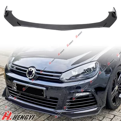 $59.99 • Buy Carbon Fiber Style Front Splitter Lip For VW Golf R MK6 2010-2013