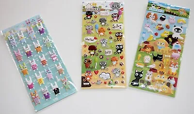 Puffy Sticker Decals 3D Style Stickers Sheets (Set Of Three)My Animal Friends • £4.99