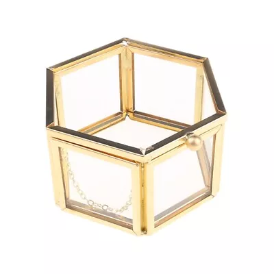 Clear Jewelry Box Hexagon Gorgeous Vintage Box With Lid • $22.54