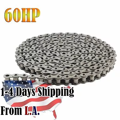 #60HP Hollow Pin Roller Chain 10 Feet With 1 Connecting Link • $78.99