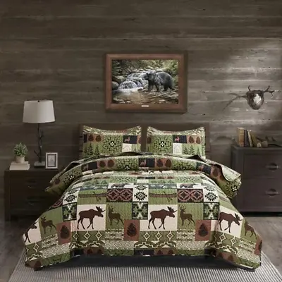 Quilts Set Twin Size Rustic Quilt Bedspread Coverlet Twin Quilt Bedding Lodge Co • $60.72