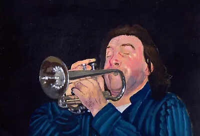 The Cornet Player - David Meadham - Fine Art Giclee Print - A4 Size • £40