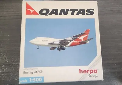 Herpa Wings 1:500 Die Cast 511582 Qantas Boeing 747SP  VH-EAB 1999 Version • $45