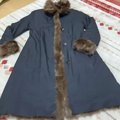 Authentic Russian Sable Fur Reversible Long Coat Jacket Rare Women's From Japan • $898.09