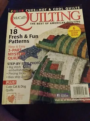 McCall's Quilting Magazine Jan / Feb 2012 W 18 Fresh Patterns And Cat Dog Quilts • $4.99