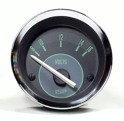 Vw Isp Vintage Series Green Voltmeter Gauge 2-1/16  Bug Bus Ghia Super Beetle • $50