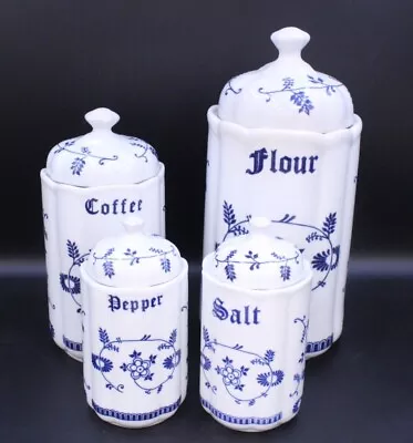 4x Vtg TC Germany Ceramic Flour Coffee Salt Pepper Ceramic Storage Jars - S84 • £9.99