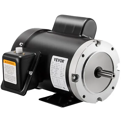 VEVOR 1HP Electric Motor 56C Frame 1 Phase TEFC 1745RPM General Rated 13.6/6.8A • $136.99