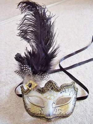 Feathered Venetian  Mask MASK-masquerade Ball2 • £20