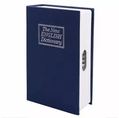 £11.95 • Buy Secret Dictionary Book Travel Safe Security Key Lock Money Cash Box- Navy Blue