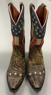 Dan Post 9.5 (D)  Womens Patriotic Liberty American Flag Cowboy Western Boots • $109.99