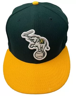 Oakland Athletics A’s New Era 59Fifty Fitted 7 1/4 Stomper Elephant Hat Cap MLB • $10.50