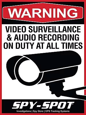 Set Of 4 Video Surveillance Decals & Audio Recording Vinyl Weatherproof Stickers • $7.95