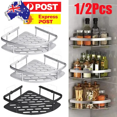 1/2PCS Bathroom Shelf Self Adhesive Corner Shower Caddy Organiser Storage Rack • $14.20