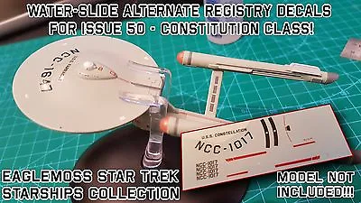 NO MODEL Constitution Class USS ENTERPRISE  REGISTRY DECALS- Star Trek EAGLEMOSS • $7.39