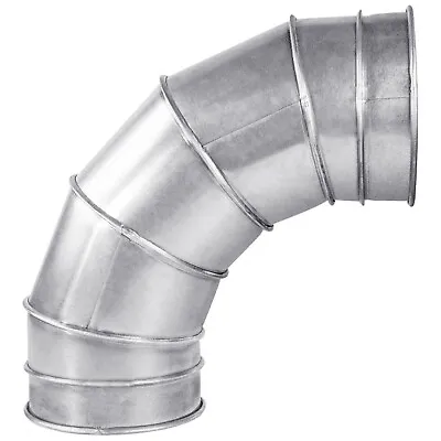 90 Degree Metal Ducting Elbow Joint Bend Connector Ventilation Pipe Fitting Bend • £12