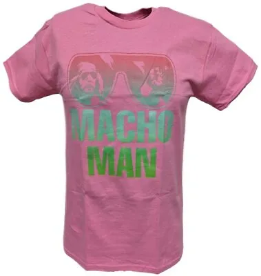 Macho Man Randy Savage Mens Pink T-shirt • $27.99