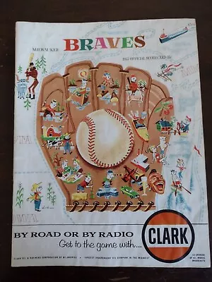 1957 Milwaukee Braves Baseball Scorecard Vs CHICAGO CUBS • $15