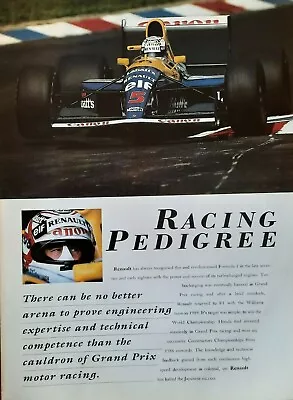 RENAULT MOTORSPORT RACING CAR A610 RS4 Clio 16V BTCC Car Sales Brochure 1992 • £8