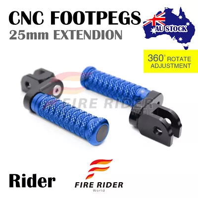 For Dragster 800 RR / RC 15-19 18 17 CNC M-GRIP Front Foot Pegs 25mm Lower Blue • $74.34