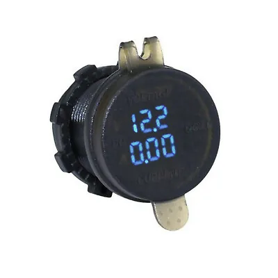 LED ATV Motorcycle USB Fast Charger Amp Volt Meter 12/24V For Car Truck Boat D • $9.51