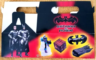 Rare 1997 UK KFC Batman &Robin Colonel's Kids Menu Meal Box - Mint • £3.49