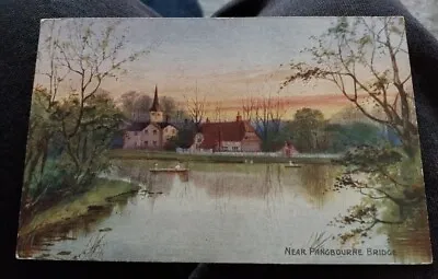 Near Pangbourne Bridge Berkshire England Vintage Postcard Postmark 1906 Bx2 £1 • £1