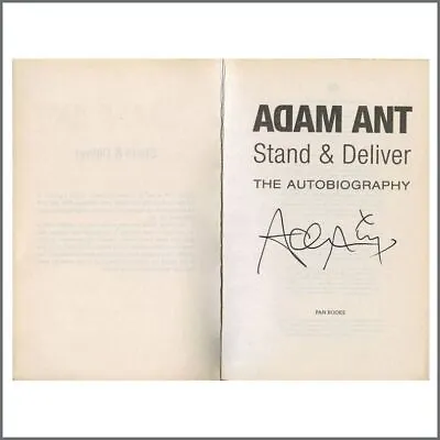 Adam Ant Signed Stand And Deliver Autobiography (UK) • £86.25