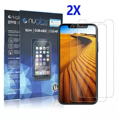 $7.95 • Buy 2X Nuglas Tempered Glass Screen Protector IPhone 12 11 PRO X XS Max 8 7 6 6S Plu