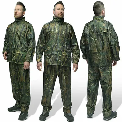 NGT Camo Fishing / Hunting Waterproof Suit OverSuit 2pc Set Trousers + Jacket  • £17.95