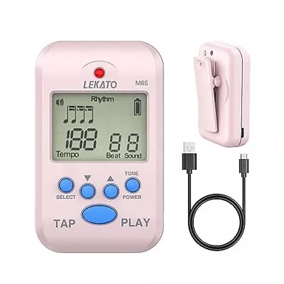 Digital Metronome Rechargeable LCD Electronic Mini Metronome Human Voice 1... • $28.27