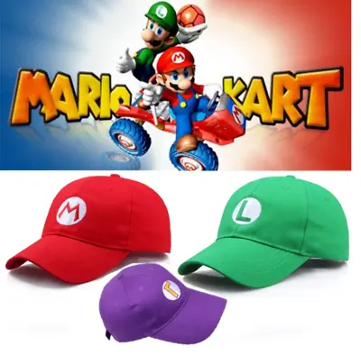 Game Super Mario Hat Cap Luigi Mario Bros Cosplay Snapback Baseball  • $13.85