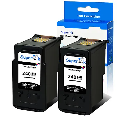 2x Generic Black Ink For Canon PG-240XL For MG2220 MG3122 MG3220 MG3522 MG4120 • $34.95