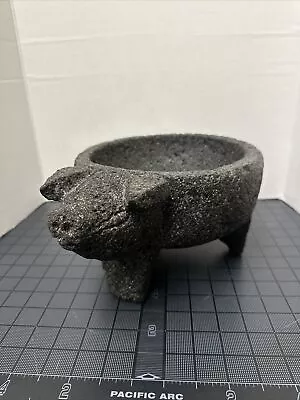 YOPIDO 9 Inch Molcajete Mortar Pig Design 9 Volcanic Stone • $49
