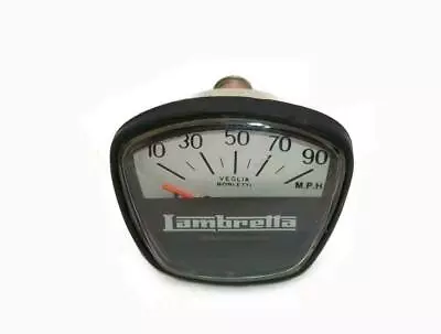 Lambretta GP Speedometer 90 Mph Black Faced Veglia Borletti Speedo • $23.79