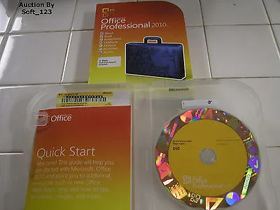 Microsoft Office 2010 Professional For 2 PCs Full English Vers.=NEW RETAIL BOX= • $149.96