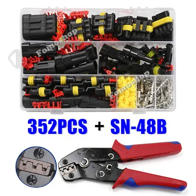 Car Waterproof Electrical Wire Cable Automotive Connector 1-4/6Pin Way Plug Kit • $8.55