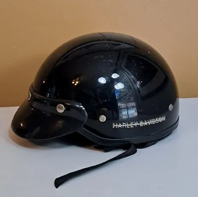 Vtg Genuine Harley Davidson 1/2 Bucket Helmet Size Large • $49.95