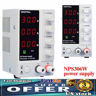 0-30V 0-6A Lab DC Bench Power Supply Adjustable Power Supply LCD Display NEW • $57.95