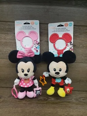 Disney Baby Mickey & Minnie Mouse On The Go Activity Toy Crinkle Jingle Teether • $20