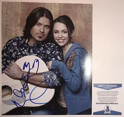 Miley Cyrus Billy Ray Autograph Autographed Signed Beckett BAS Hannah Montana • $1500