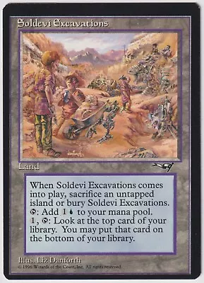 MTG (Miscut Misprint) 1X Soldevi Excavations X1 Alliances Magic - NM • $14.79