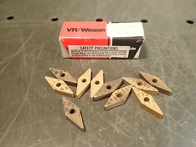 10-Pack Of VR/Wesson VNMG-332E Indexable Carbide Turning Inserts: Grade 680 NOS • $25