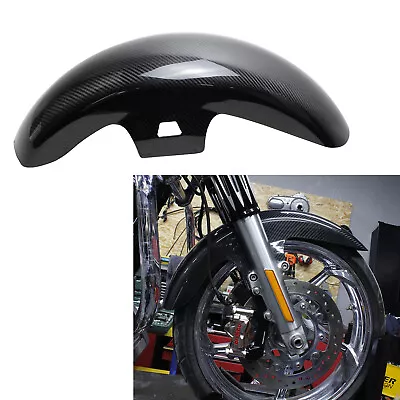 Black Carbon Fiber Front Fender For Harley 2014-2023 Street Road Glide FLHR FLHX • $349.95